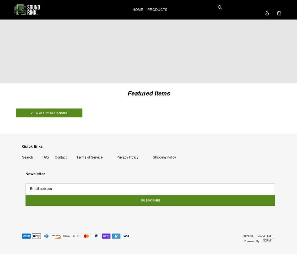 soundrink.store shopify website screenshot