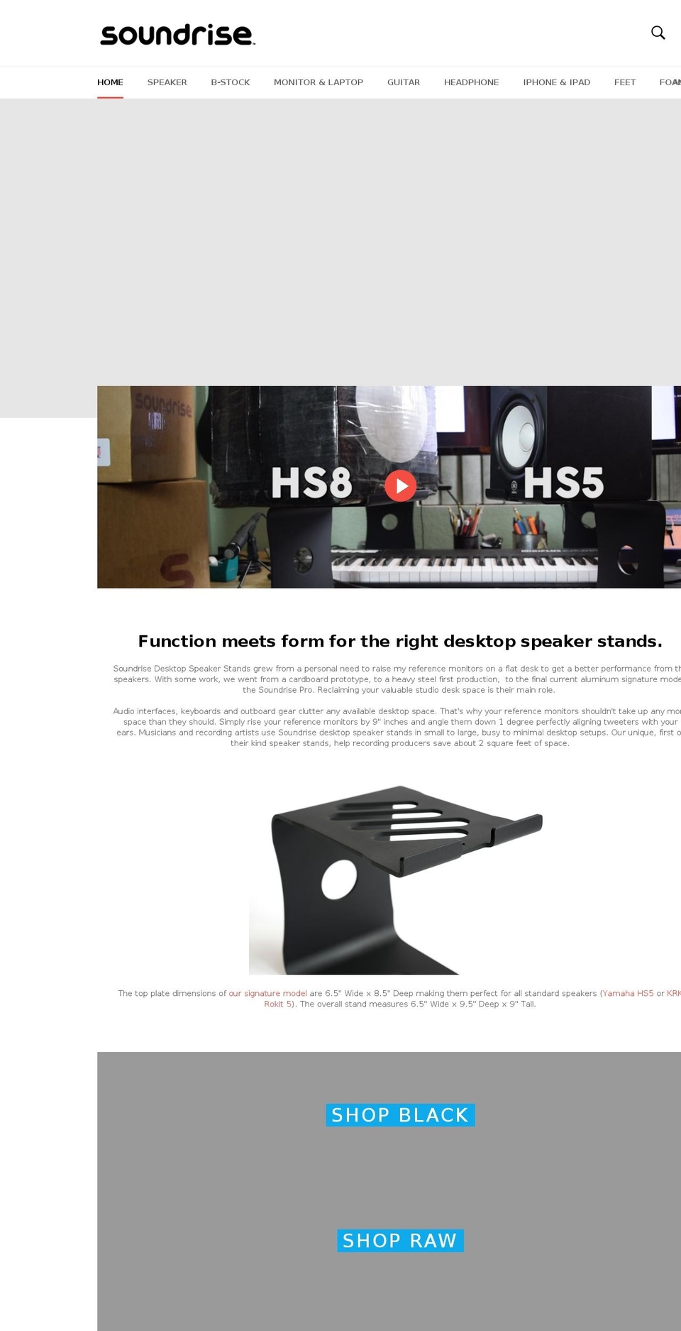 soundrisepro.com shopify website screenshot