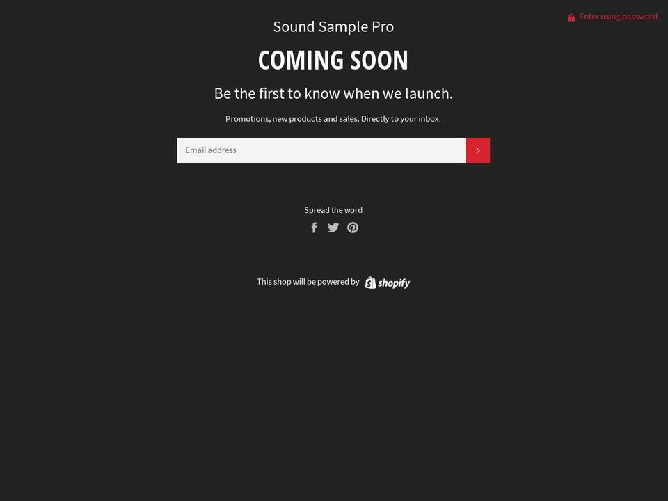soundsamplepro.com shopify website screenshot
