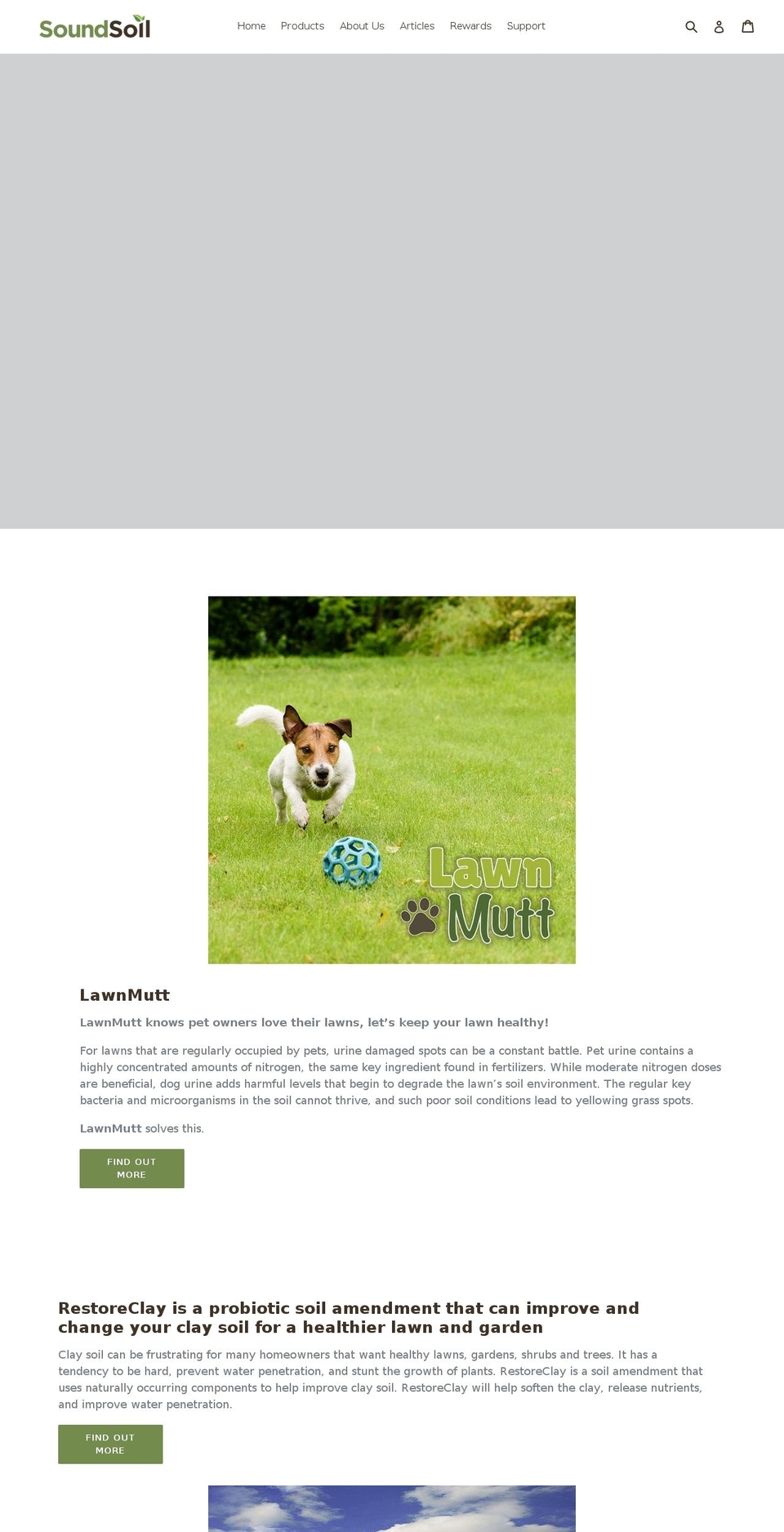 soundsoil.com shopify website screenshot