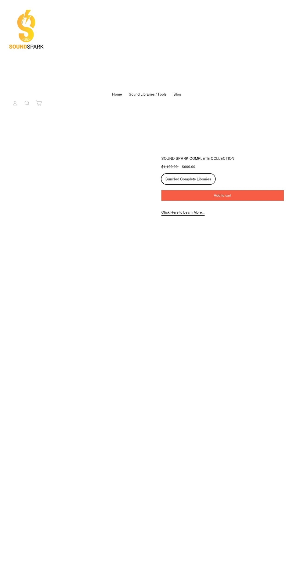 soundsparkllc.com shopify website screenshot