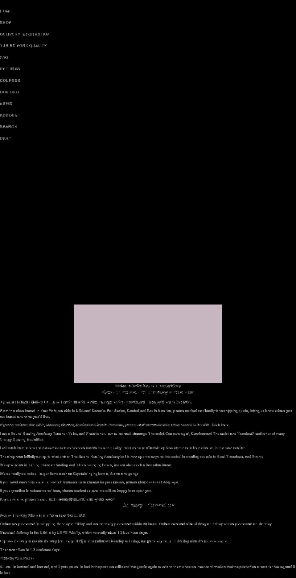 soundtherapyshop.com shopify website screenshot