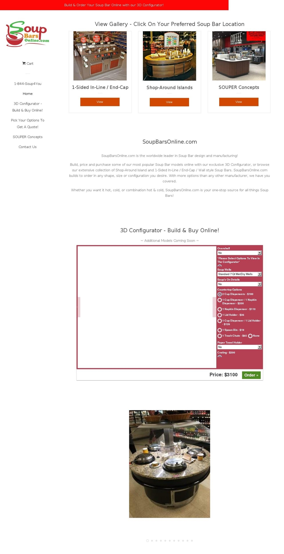 soupbarsonline.com — Shopify storefront screenshot