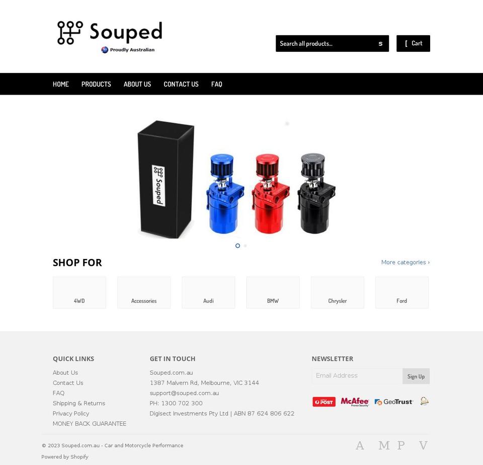 souped.com.au shopify website screenshot