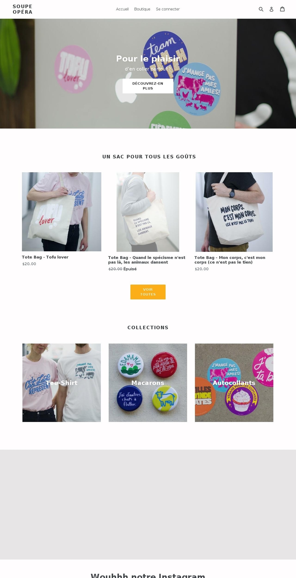 soupeopera.com — Shopify storefront screenshot