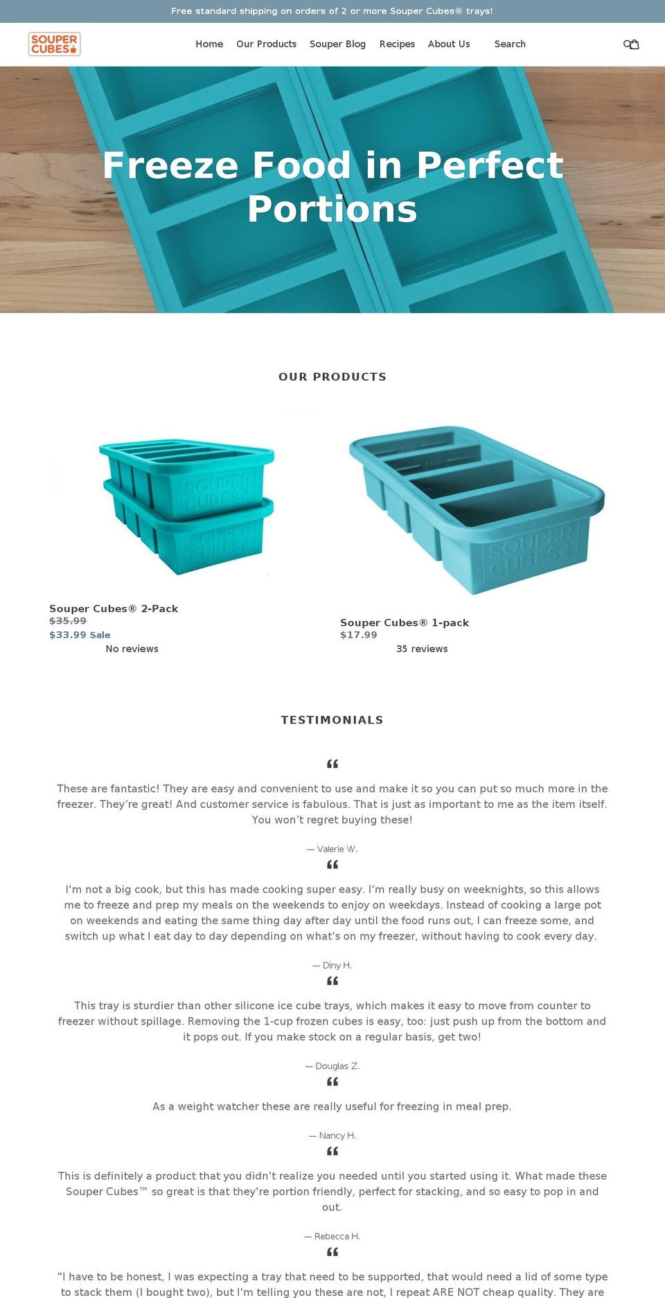 soupercubes.com shopify website screenshot