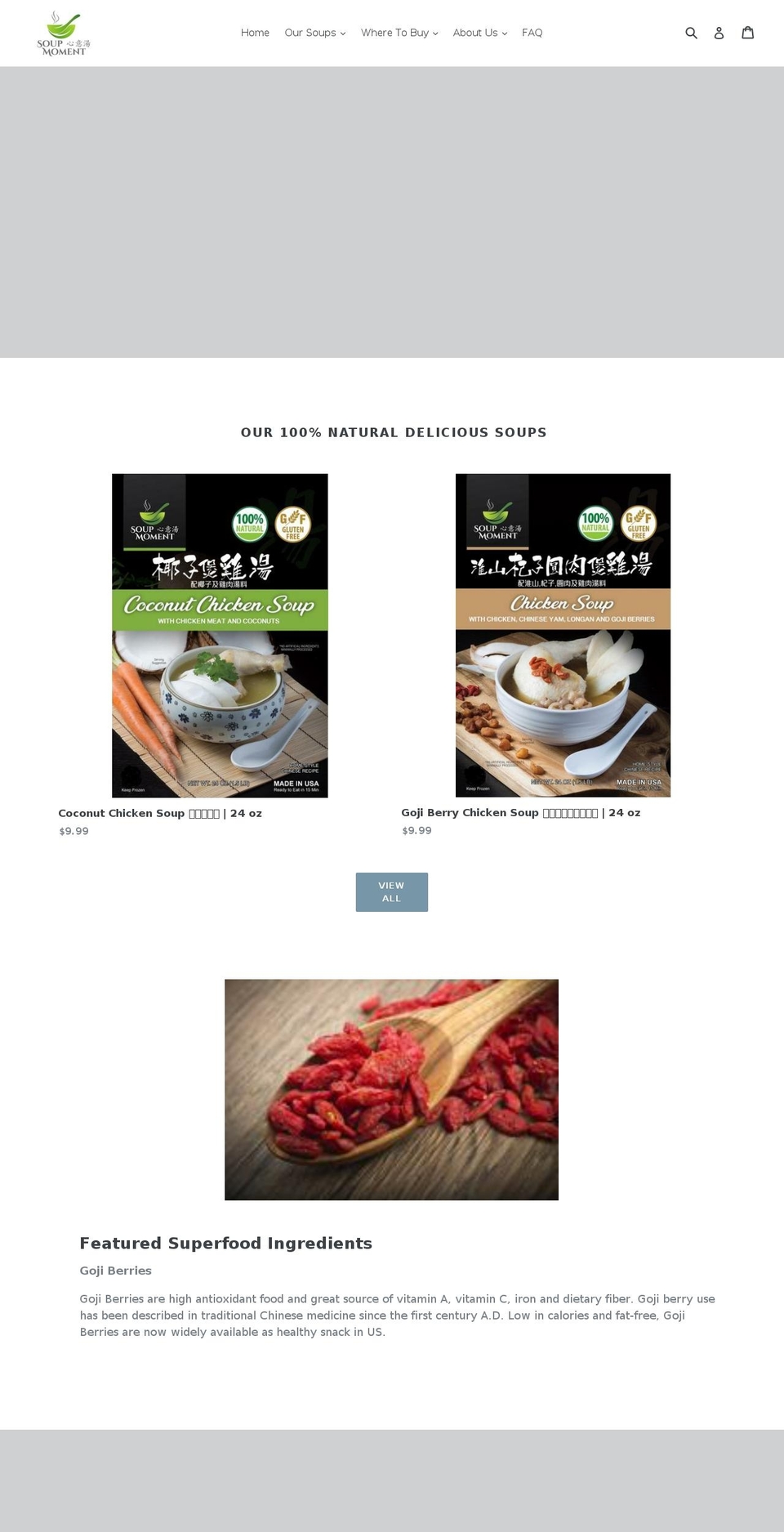 soupmoment.com shopify website screenshot