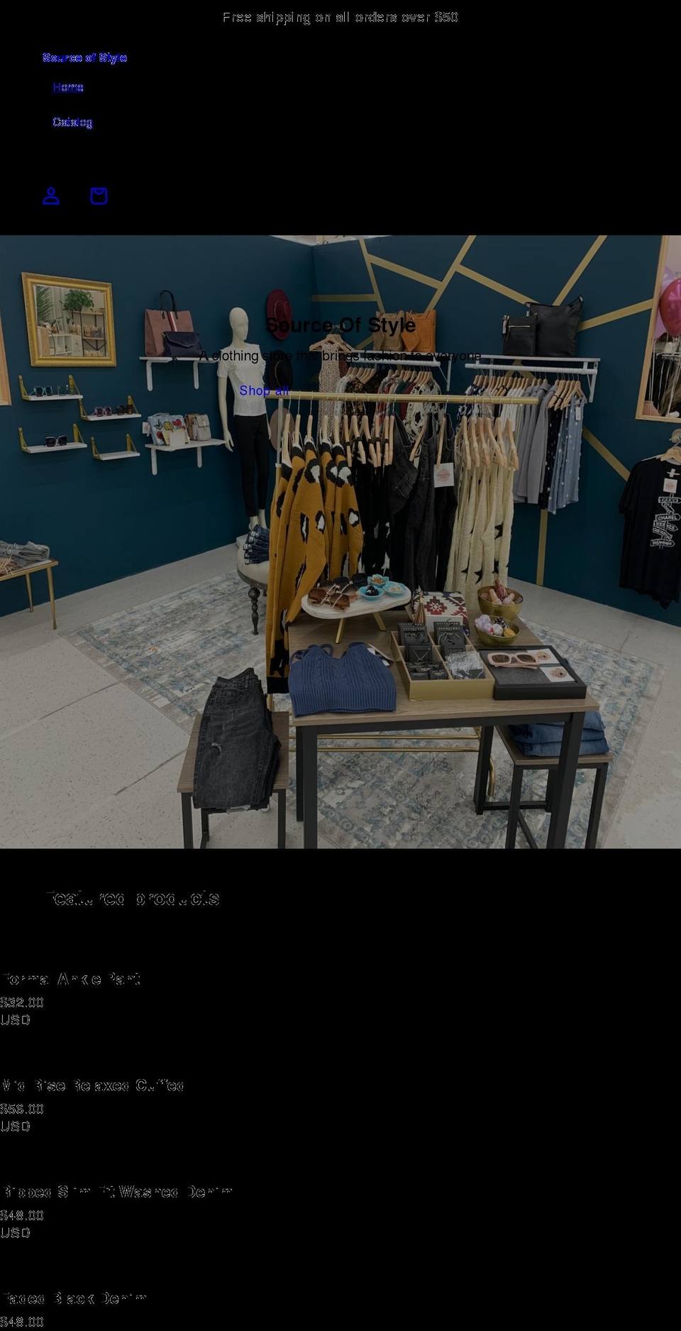 source-of-style.com shopify website screenshot