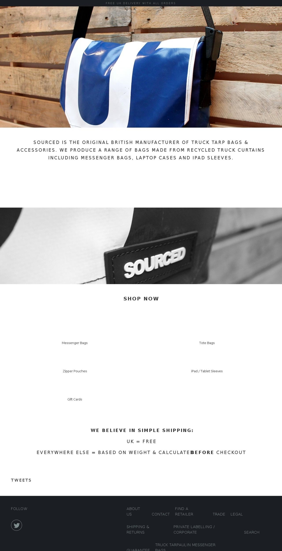 sourcedlife.co.uk shopify website screenshot