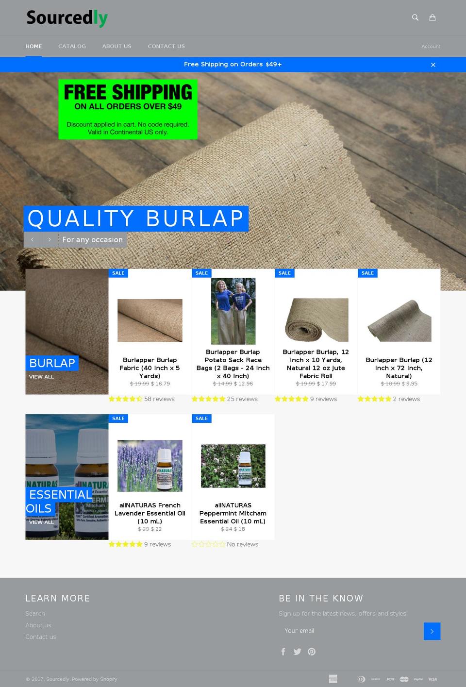 sourcedly.com shopify website screenshot