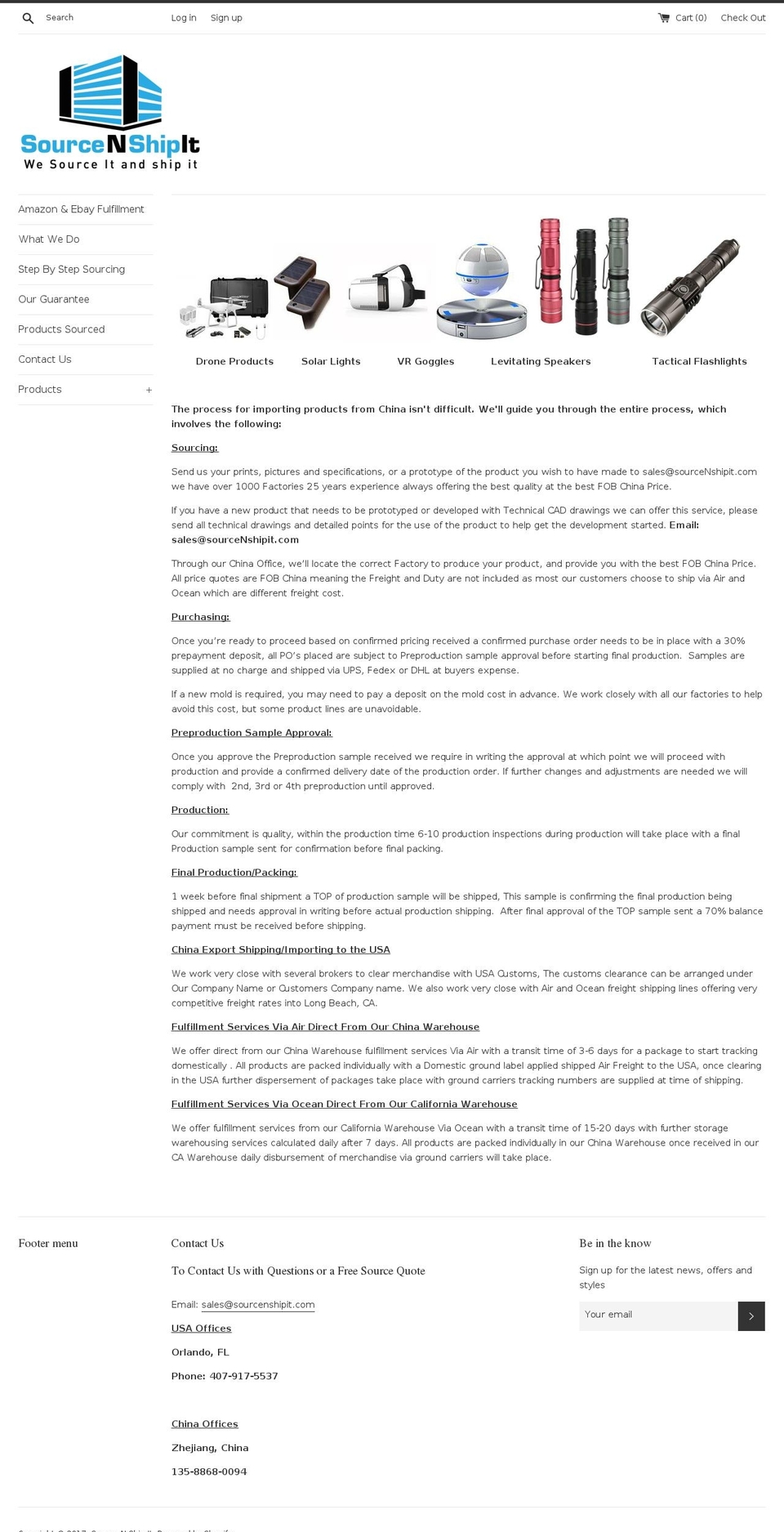 sourcenshipit.com shopify website screenshot