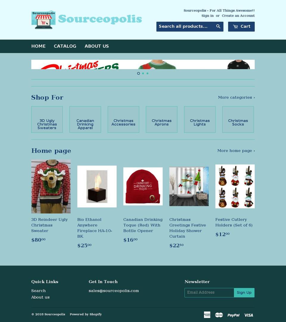 sourceopolis.com shopify website screenshot