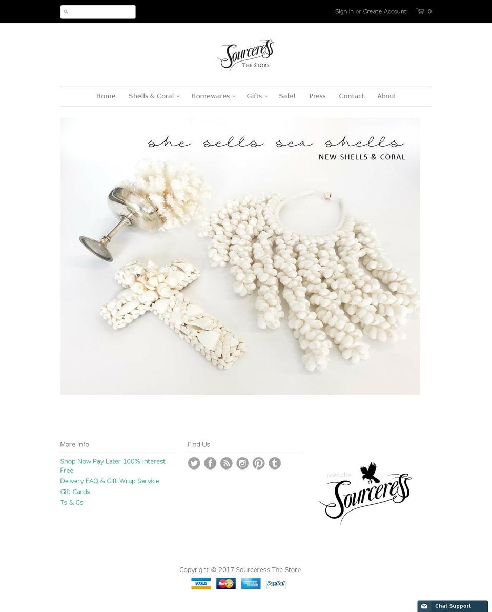 sourceressthestore.com.au shopify website screenshot