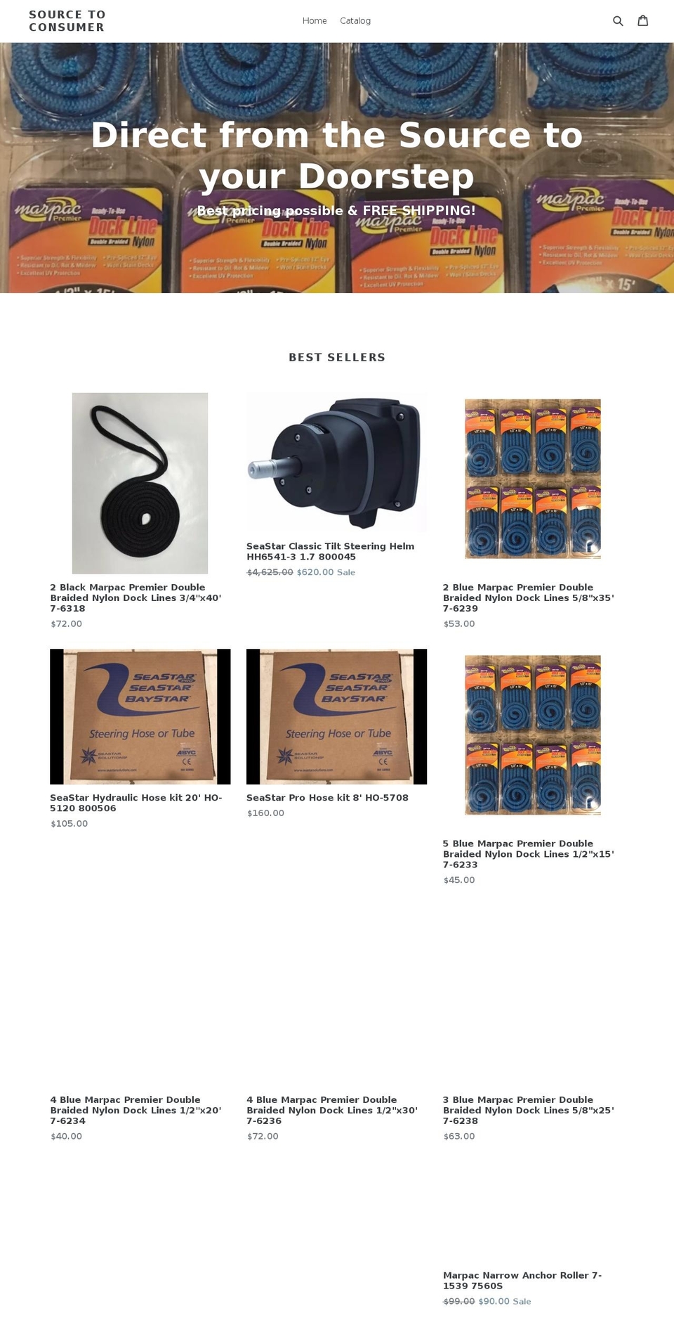 sourcetoconsumer.com — Shopify storefront screenshot