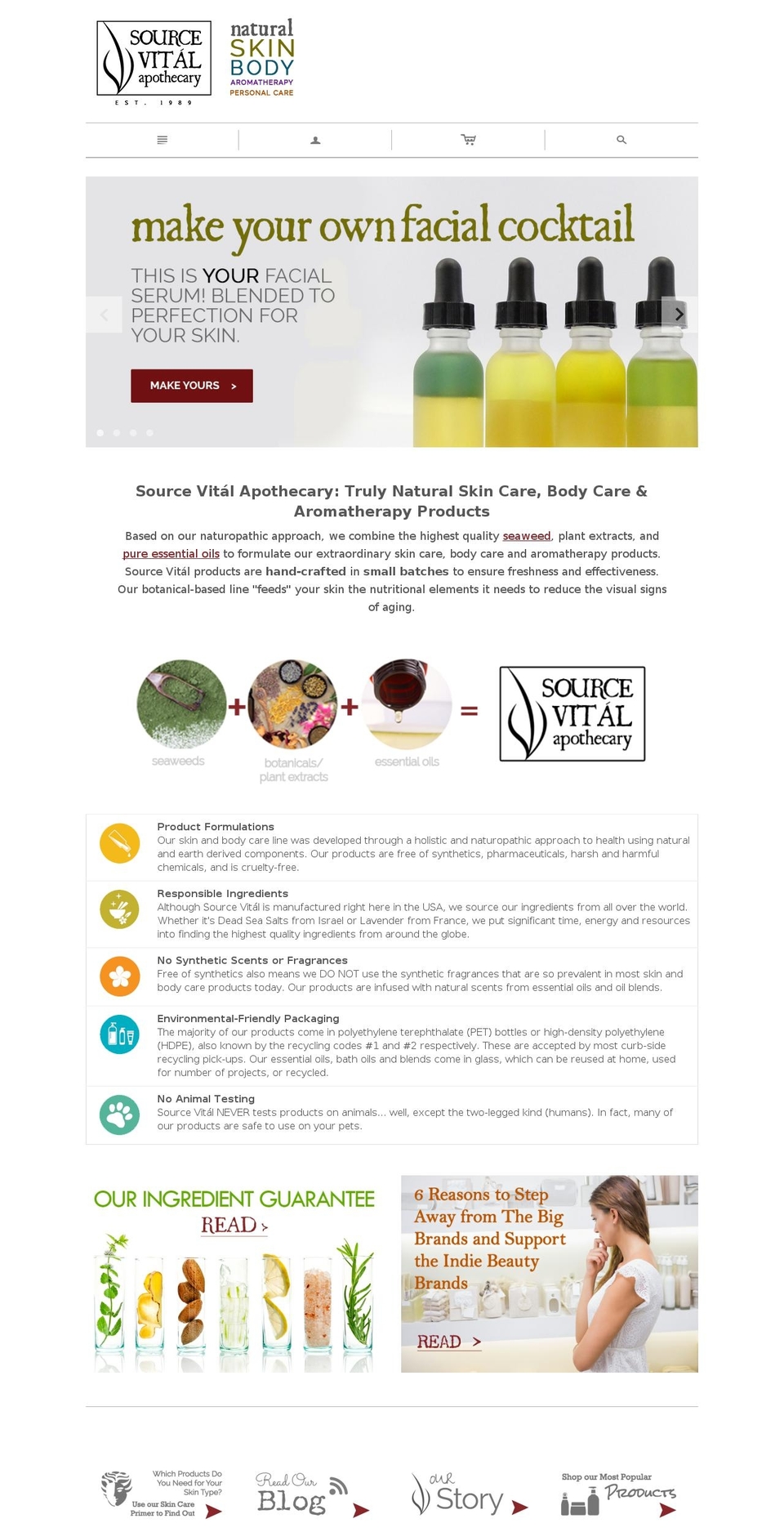 sourcevital.com shopify website screenshot