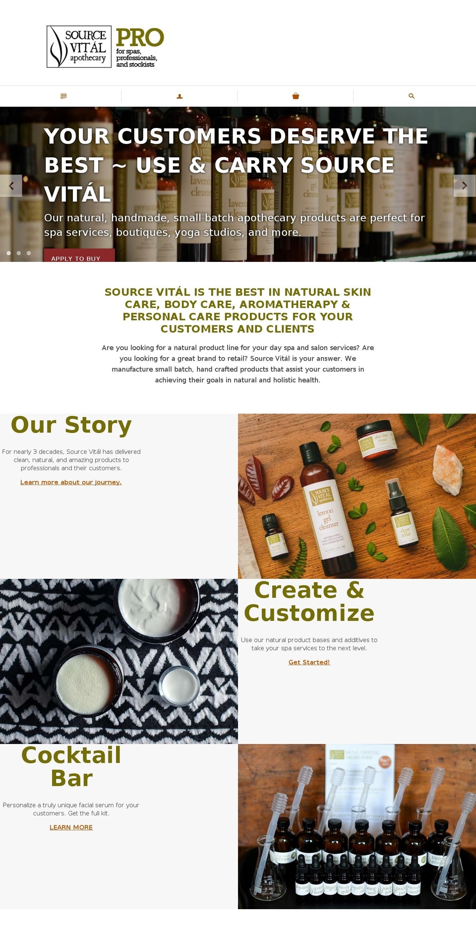 sourcevitalpro.com shopify website screenshot