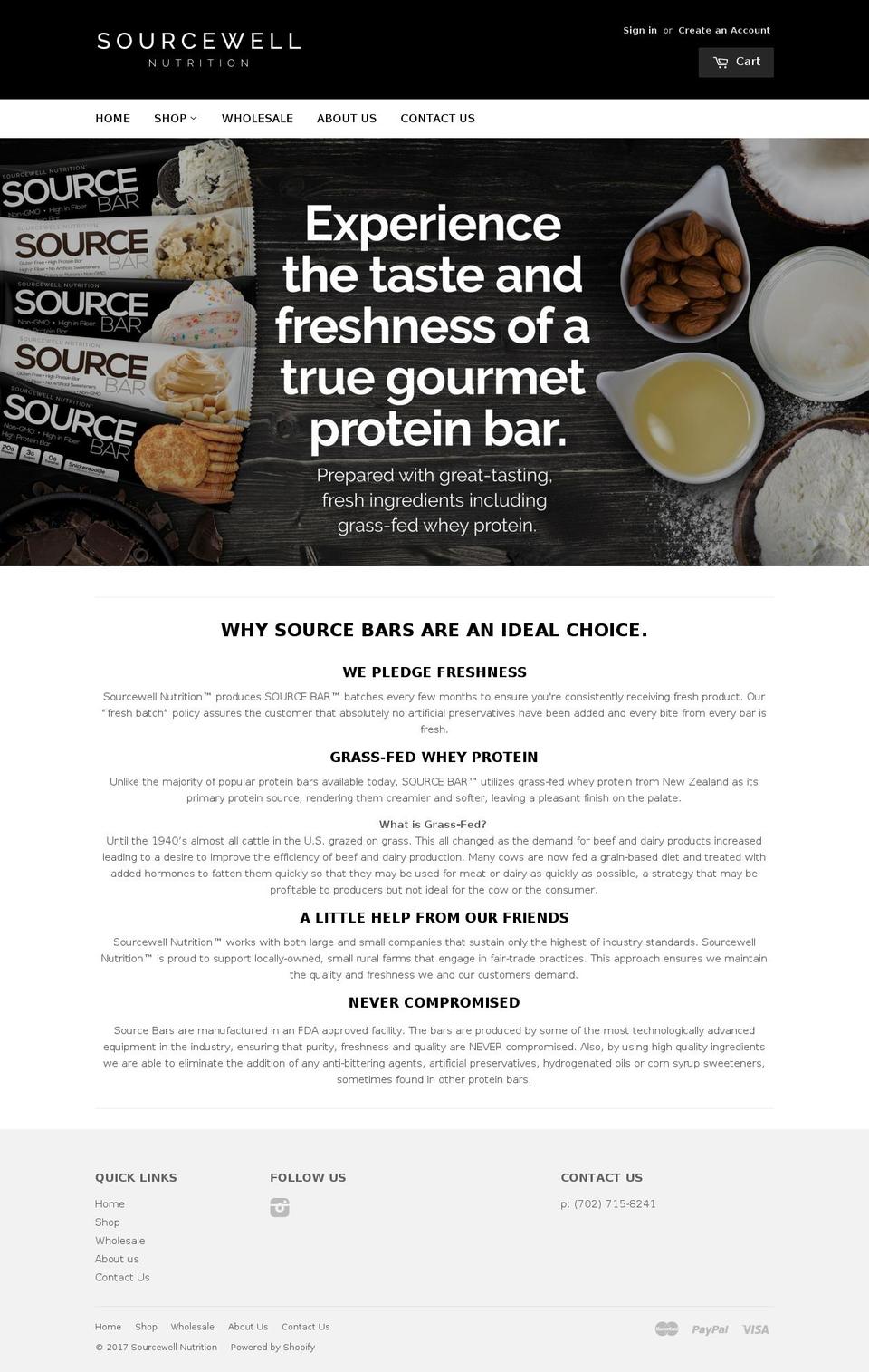 sourcewellnutrition.com shopify website screenshot