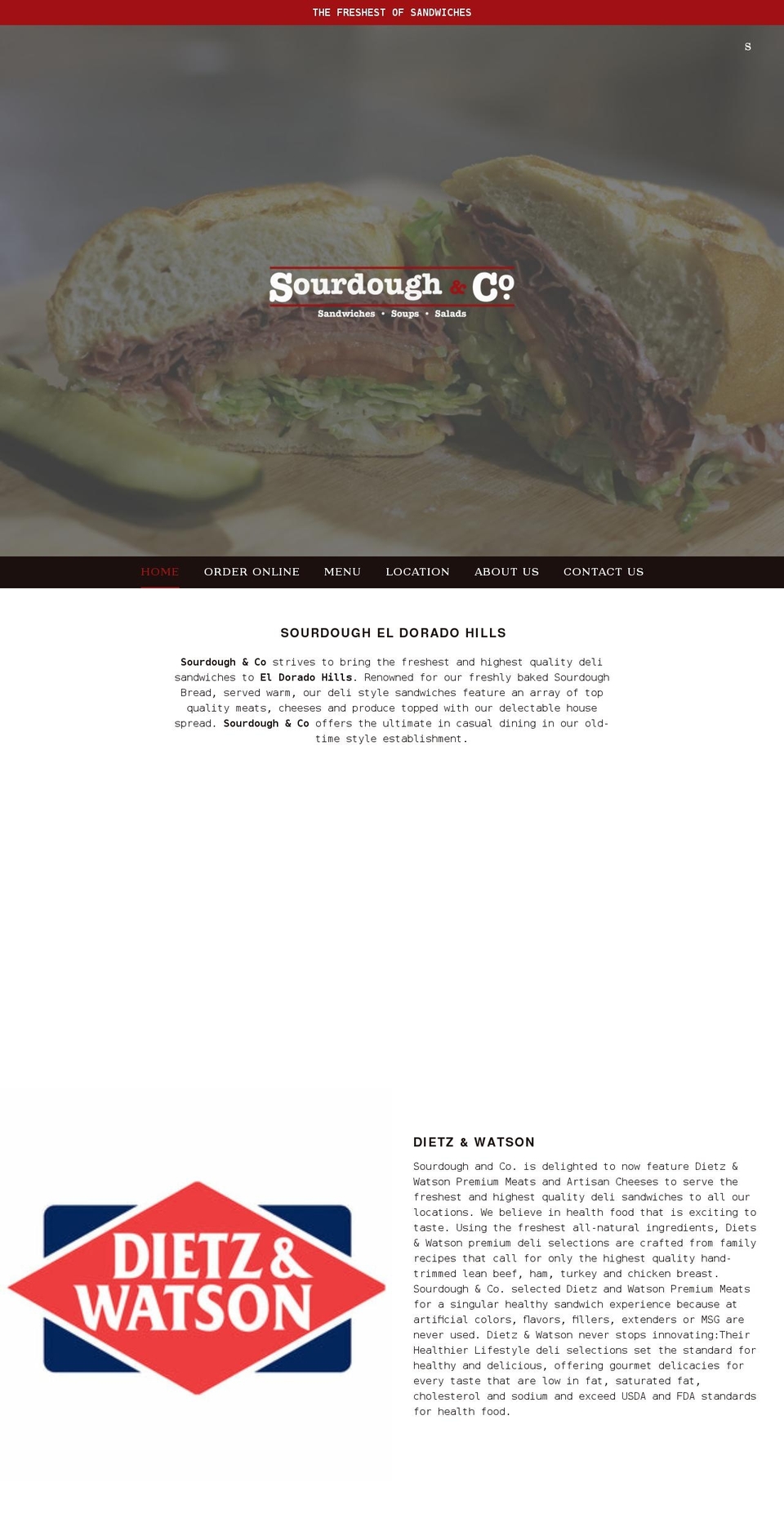 sourdougheldoradohills.com shopify website screenshot