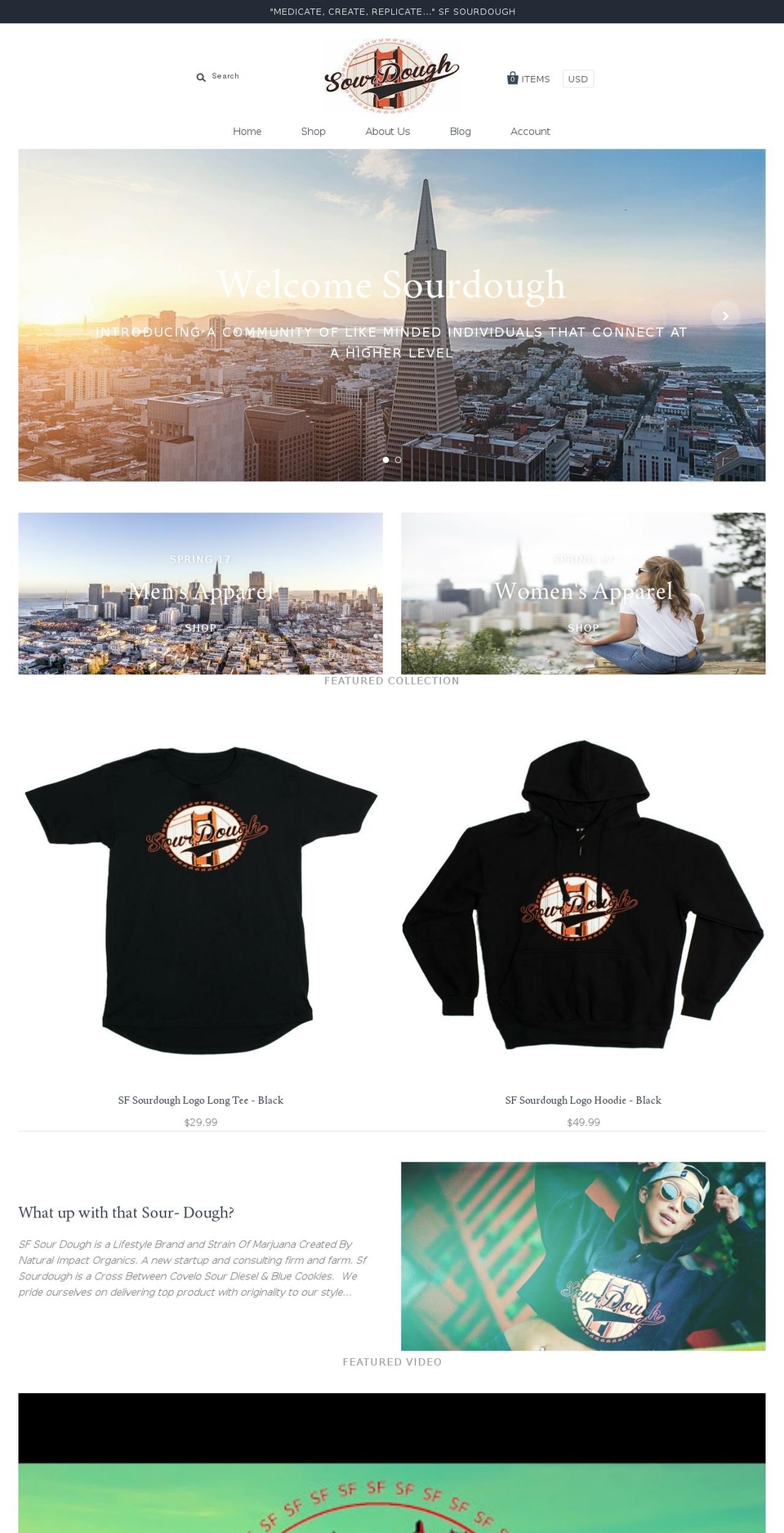 sourdoughmfg.com — Shopify storefront screenshot