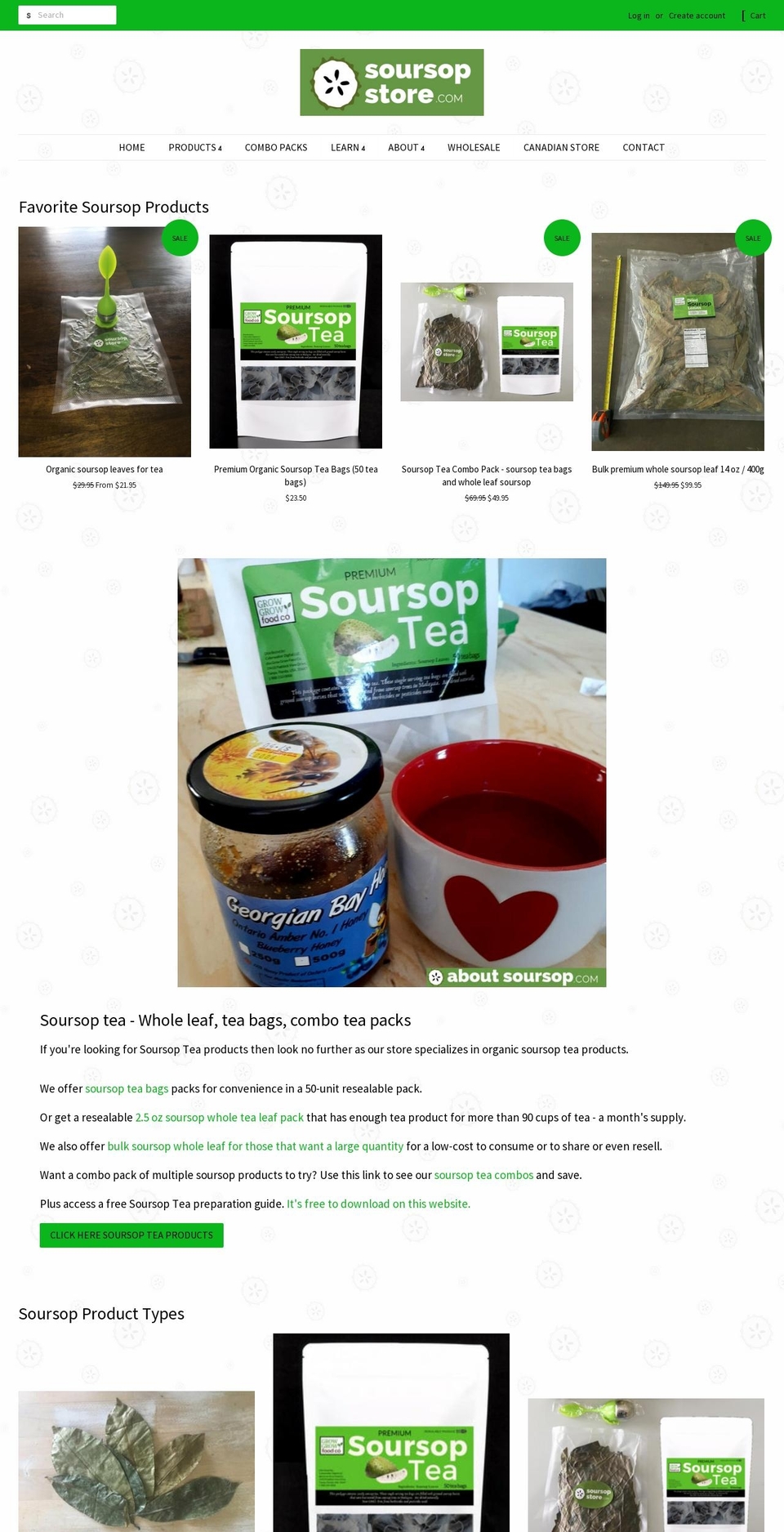 soursopstore.com — Shopify storefront screenshot