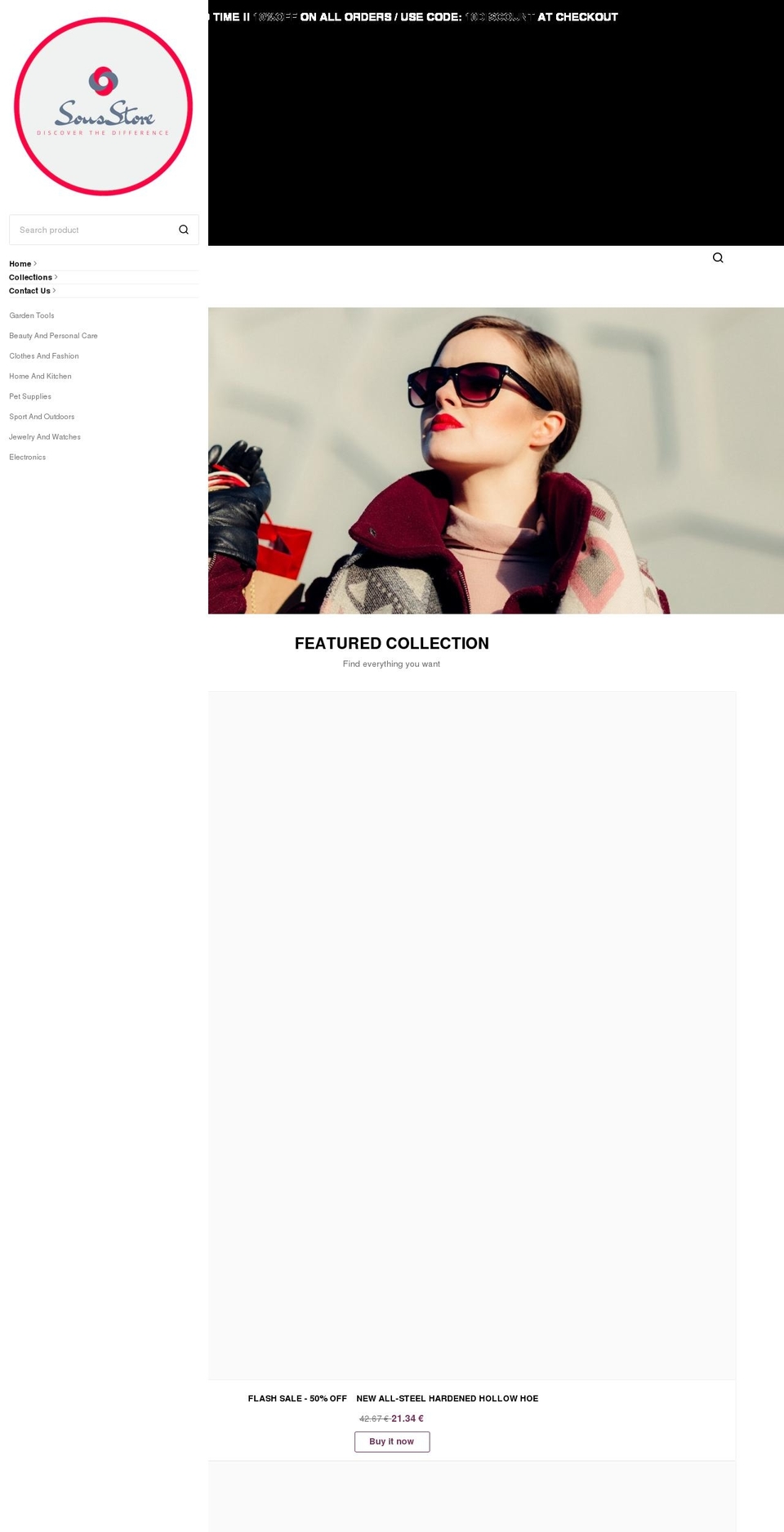 sousstore.com — Shopify storefront screenshot