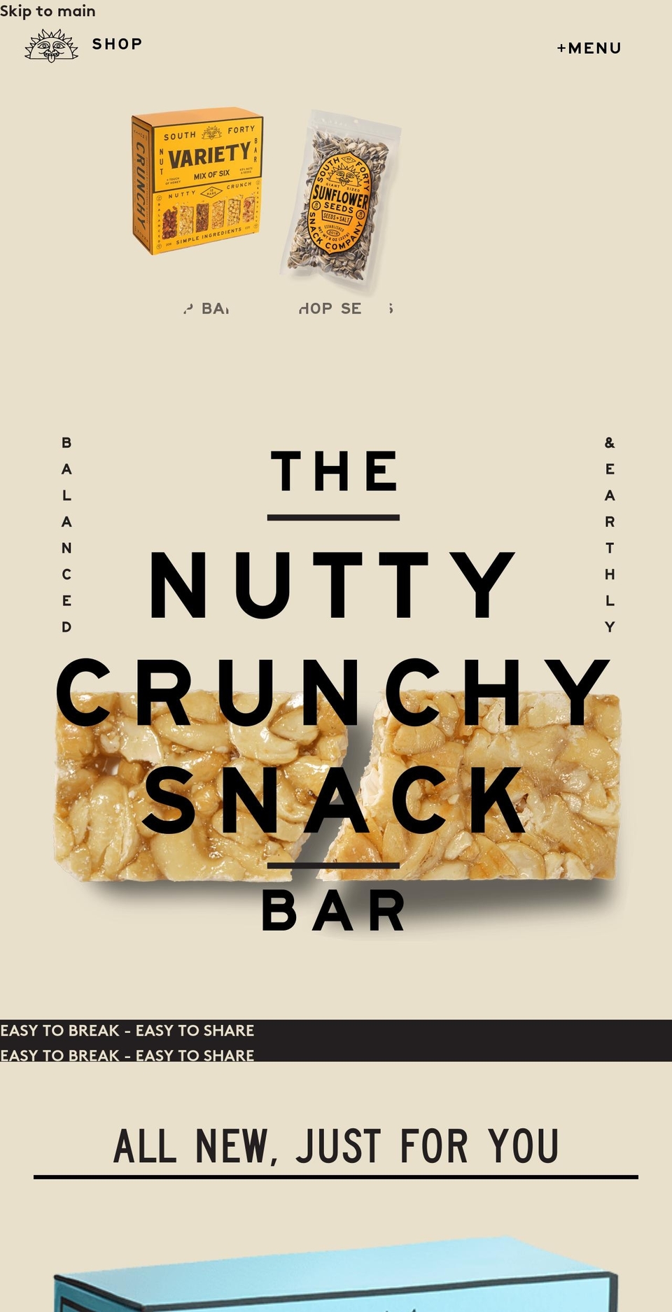 south40snacks.com — Shopify storefront screenshot
