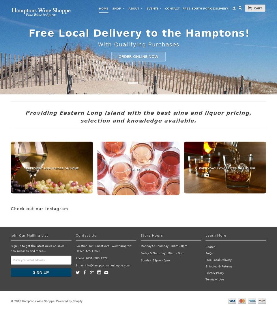 southamptonwineclub.com — Shopify storefront screenshot