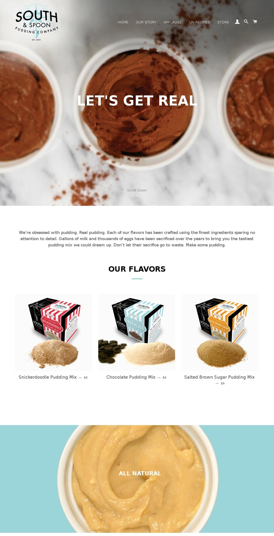 southandspoon.com shopify website screenshot