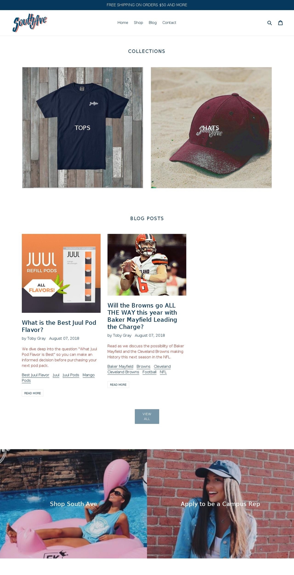 southaveco.com — Shopify storefront screenshot