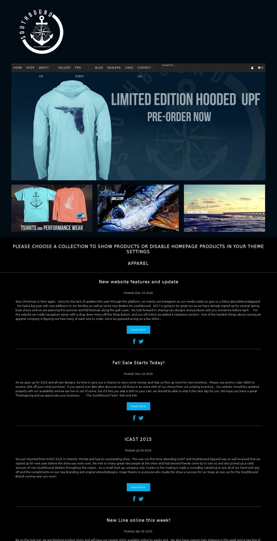 southboundap.com shopify website screenshot