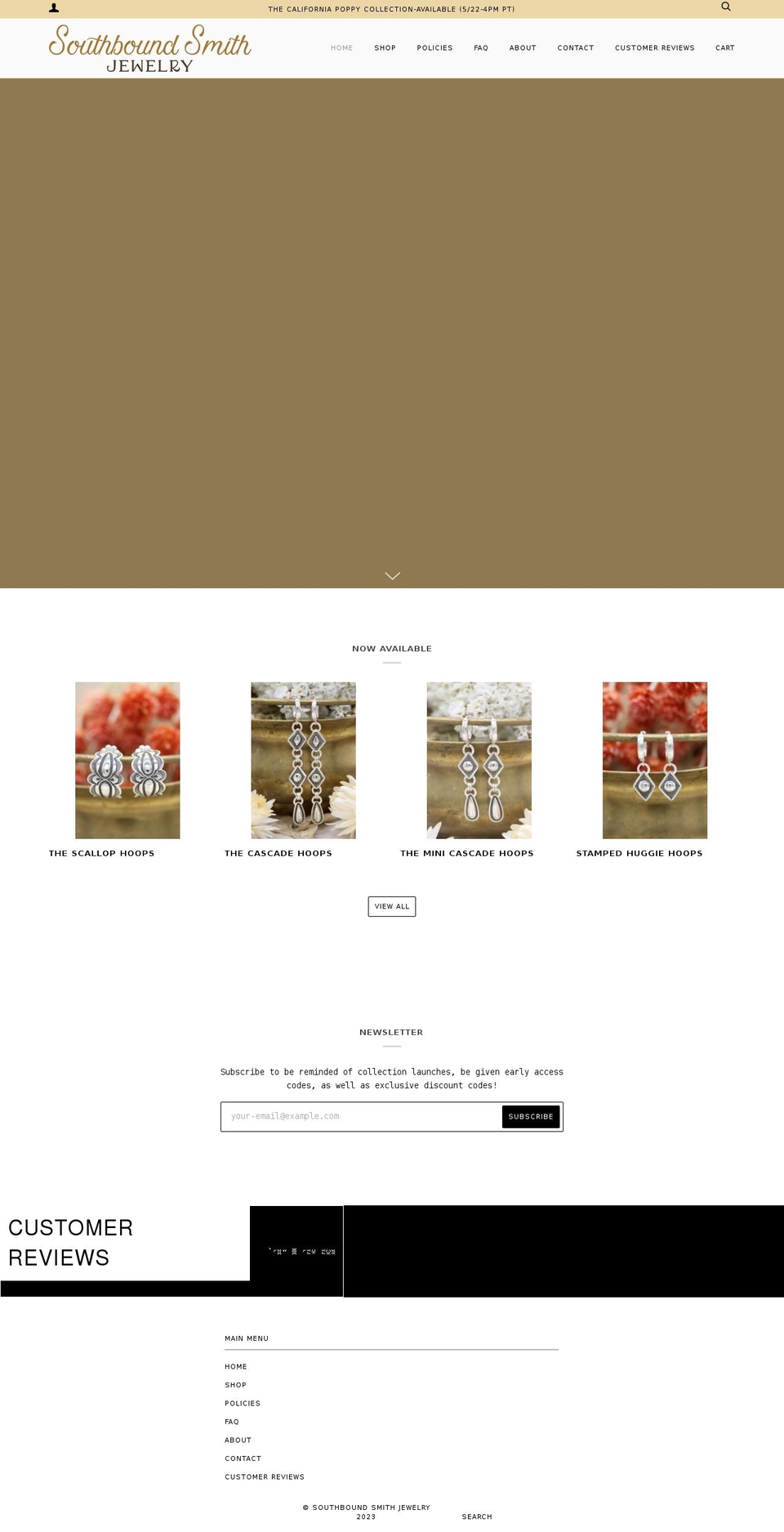 southboundsmith.com shopify website screenshot