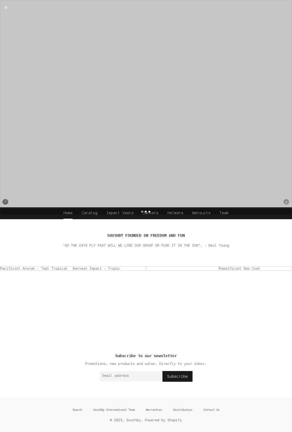 southbydesigns.com shopify website screenshot