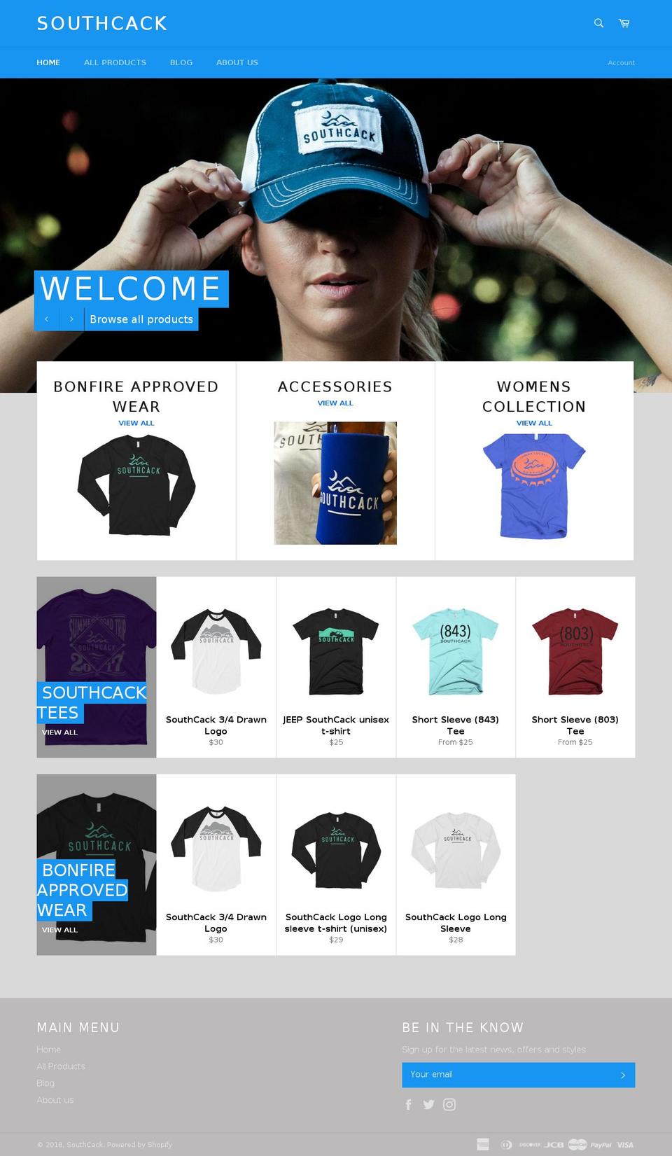 southcack.com shopify website screenshot
