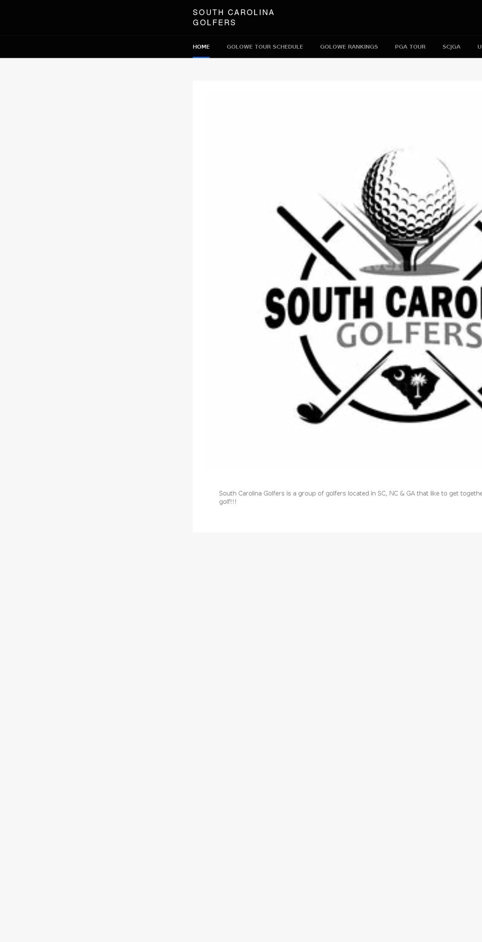 southcarolinagolfers.com shopify website screenshot