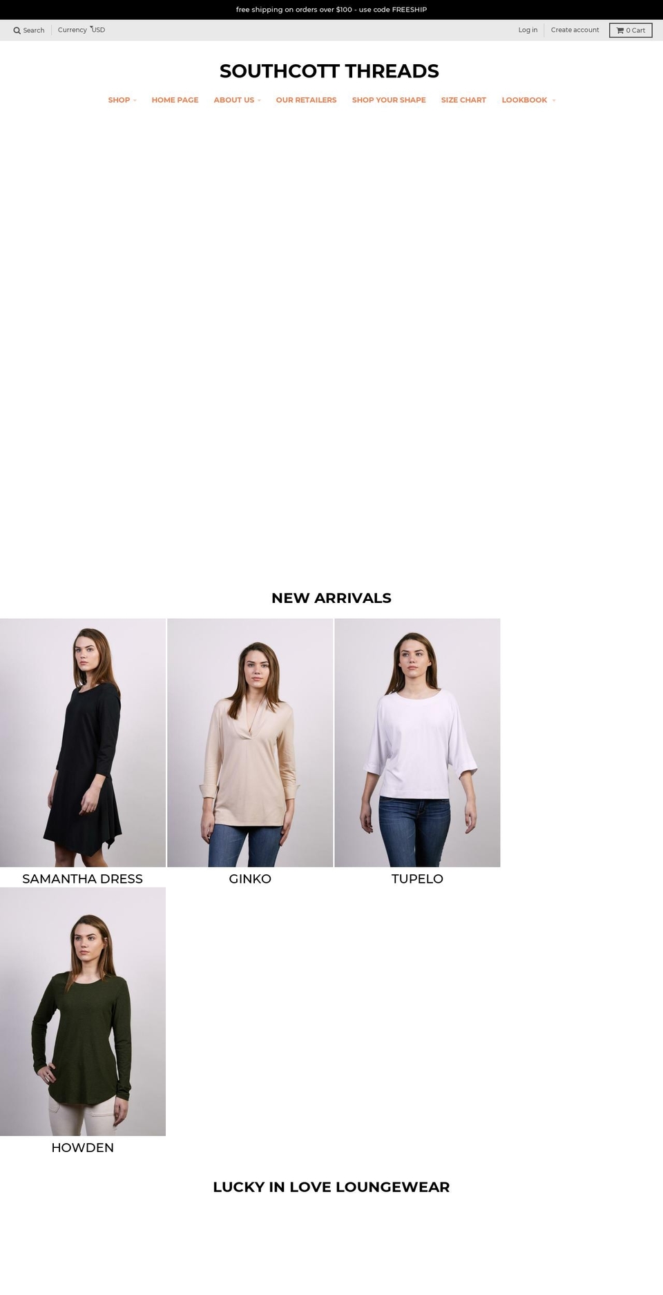 southcottthreads.com shopify website screenshot