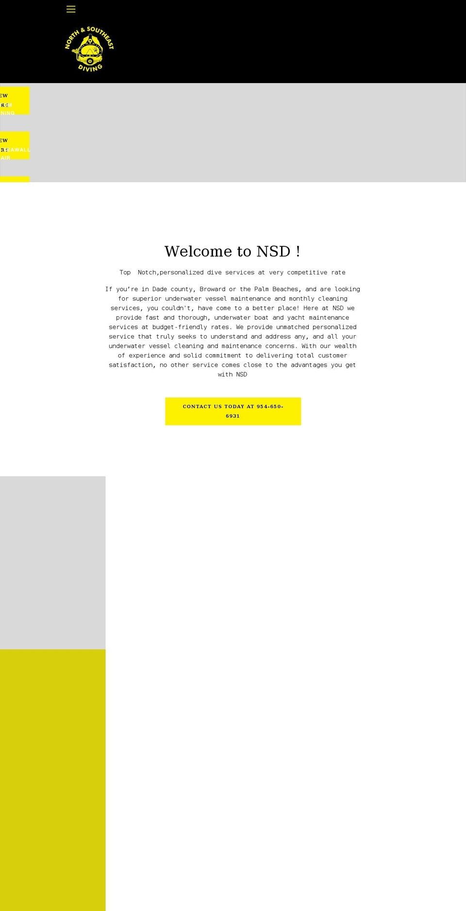 southeastdivingservices.com shopify website screenshot