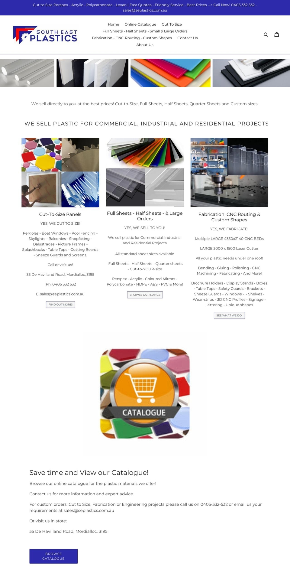 southeastplastics.net shopify website screenshot