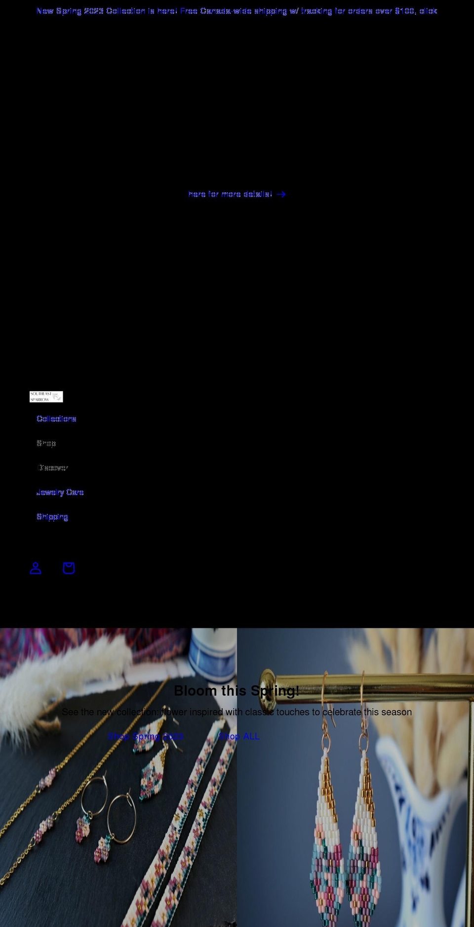 southeastsparrow.com shopify website screenshot