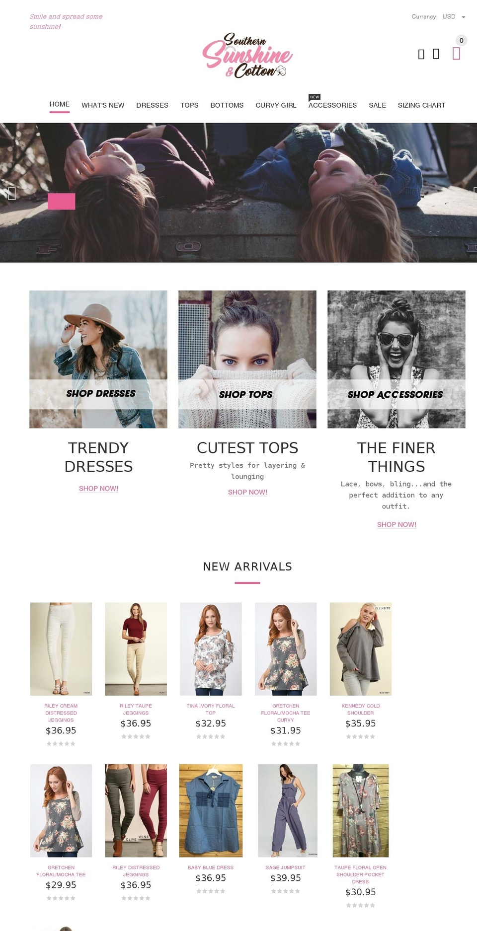 yourstore-v2-1-3 Shopify theme site example southern-sunshine-and-cotton-boutique.com
