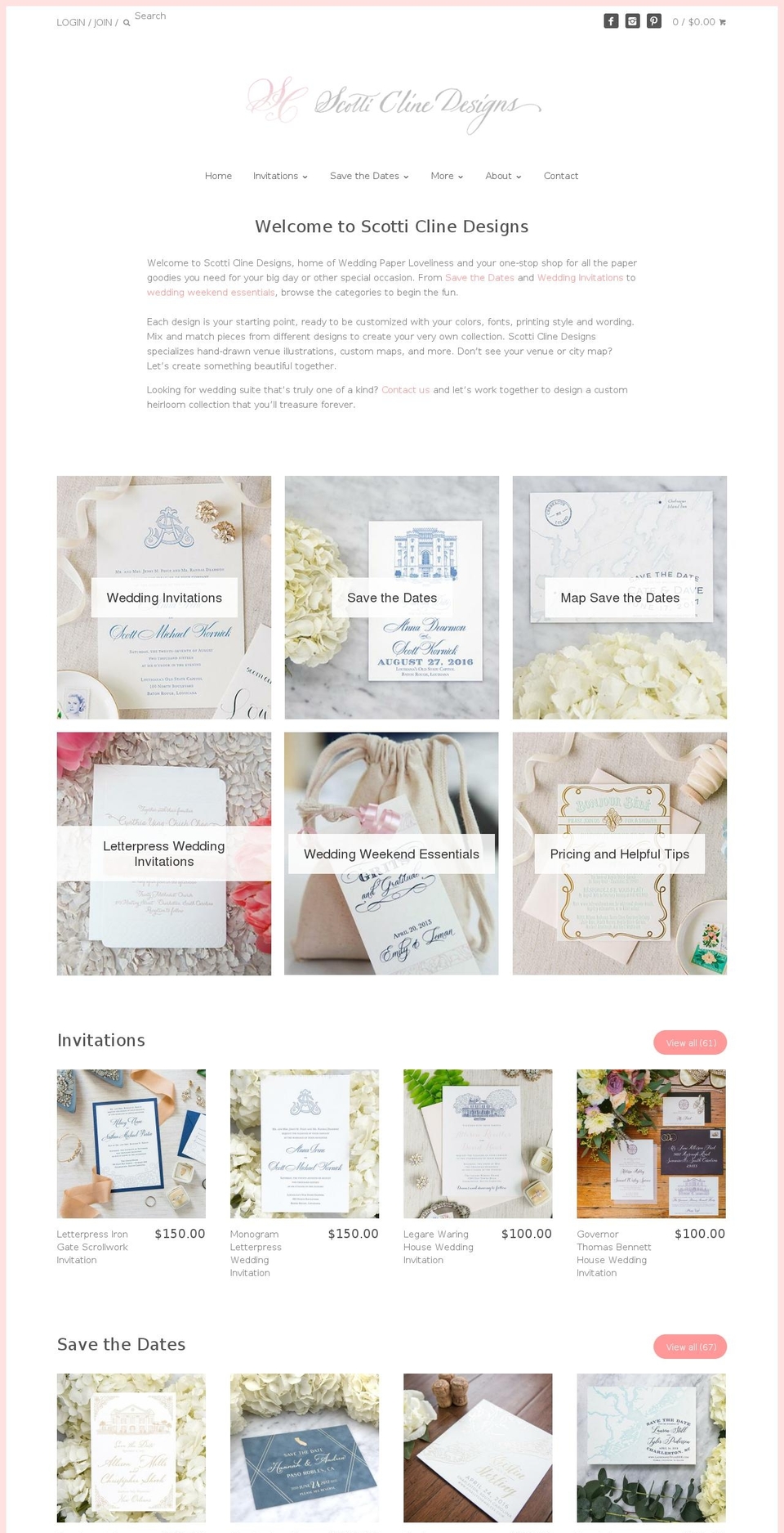 southern.wedding shopify website screenshot