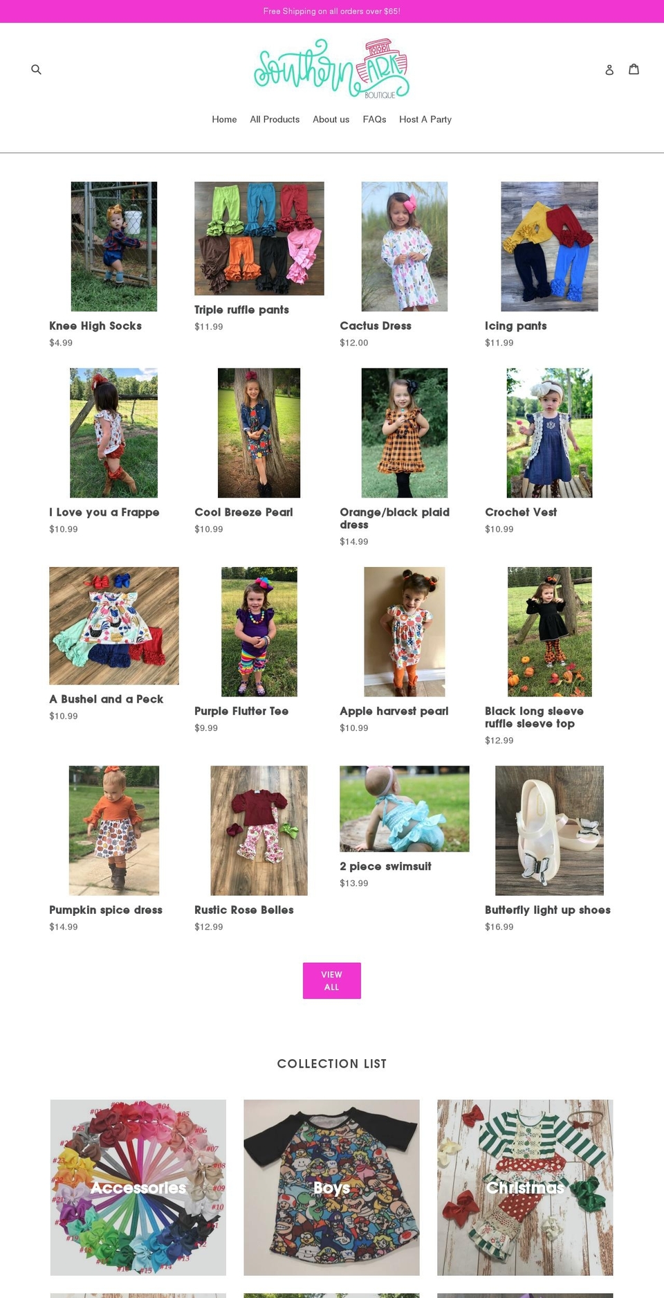 southernarkboutique.com — Shopify storefront screenshot