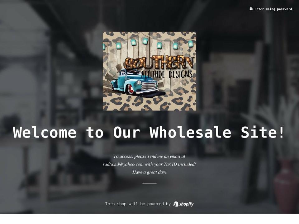 southernattitudedesignswholesale.com shopify website screenshot