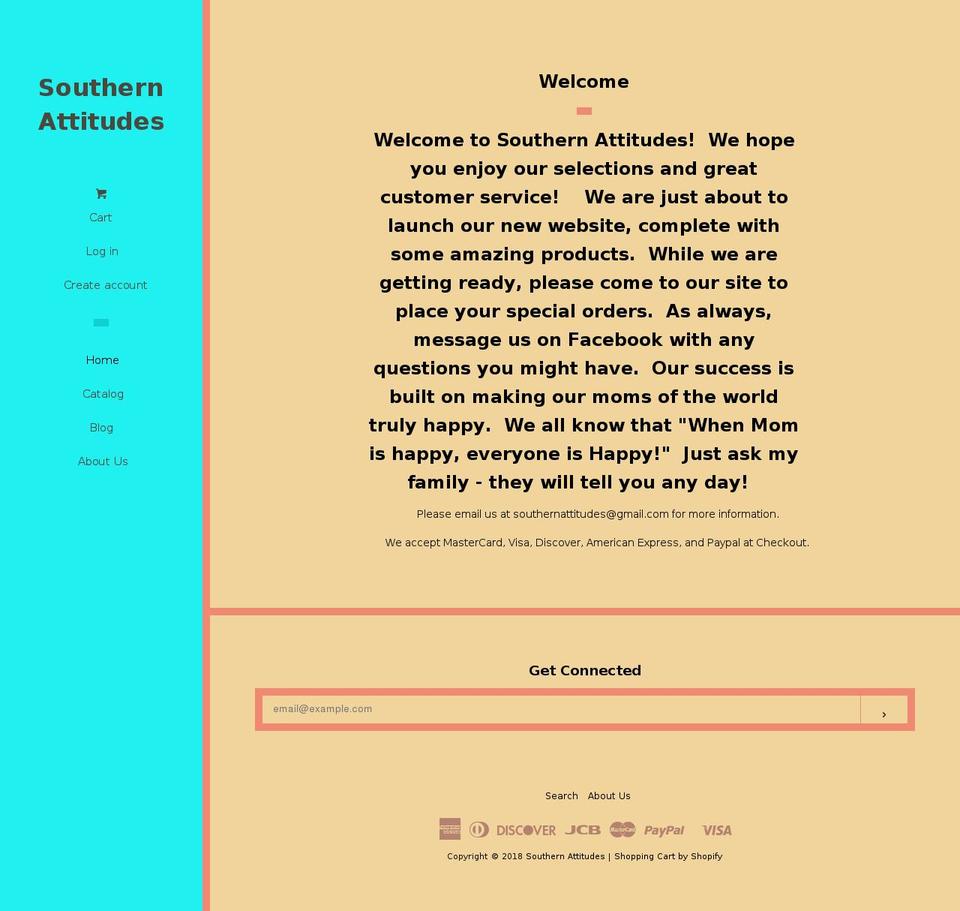 southernattitudes.com shopify website screenshot