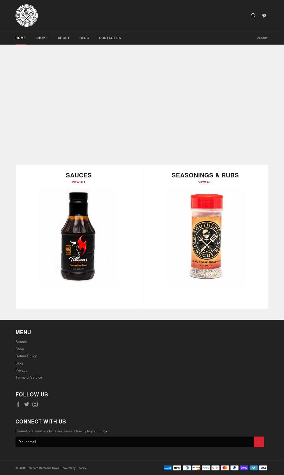southernbarbecueboys.com shopify website screenshot