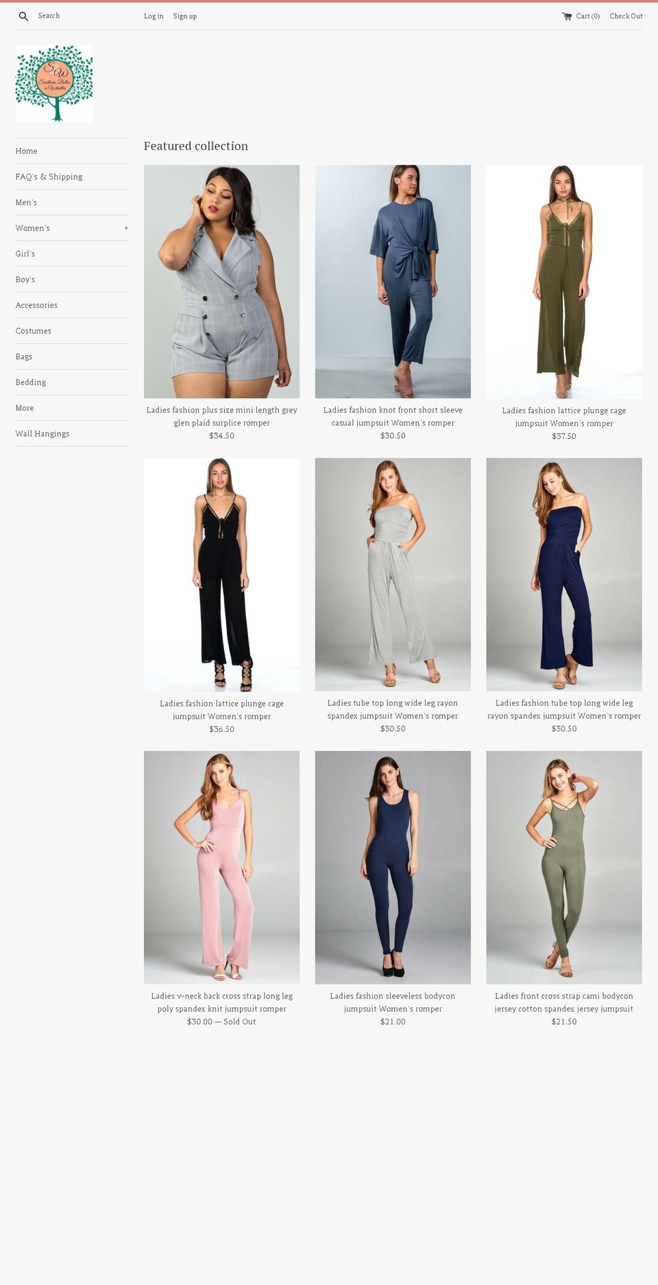 southernbellesnwhistles.com shopify website screenshot