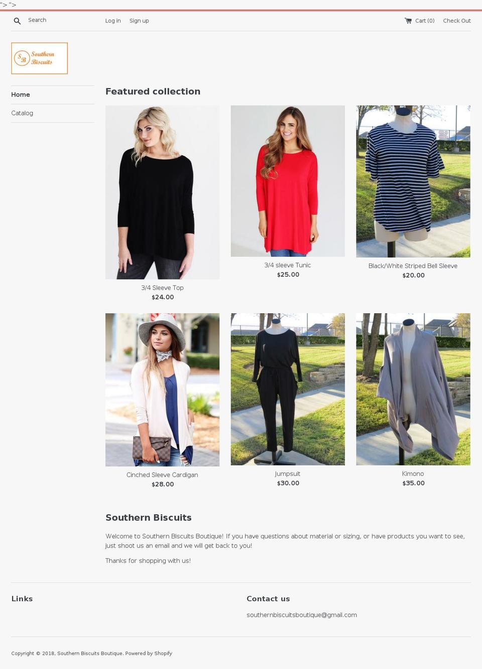 southernbiscuitsboutique.com — Shopify storefront screenshot