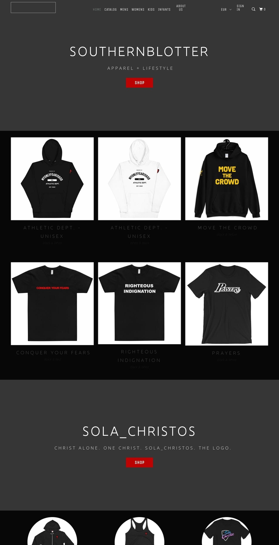 southernblotter.com shopify website screenshot