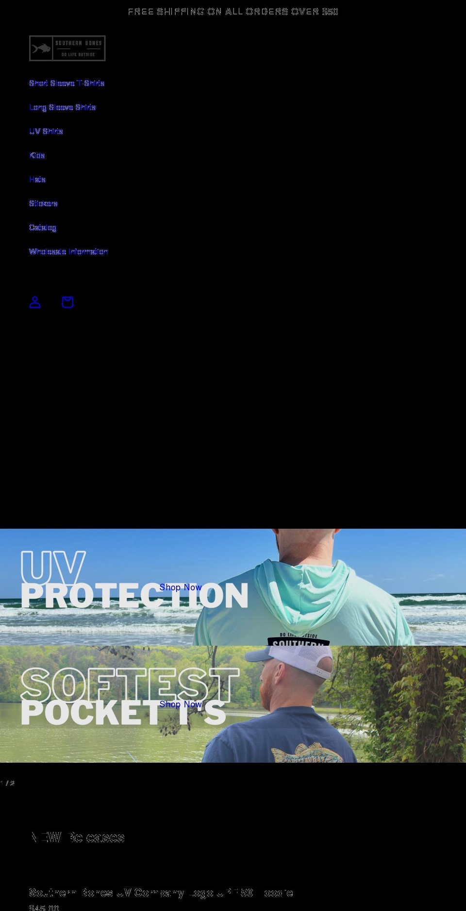 southernbonescorp.com shopify website screenshot