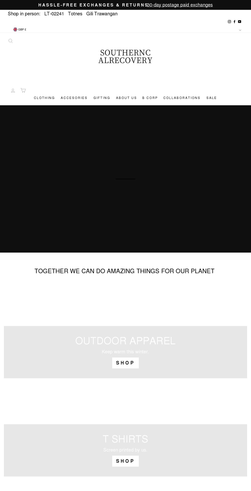 southerncalrecovery.com shopify website screenshot