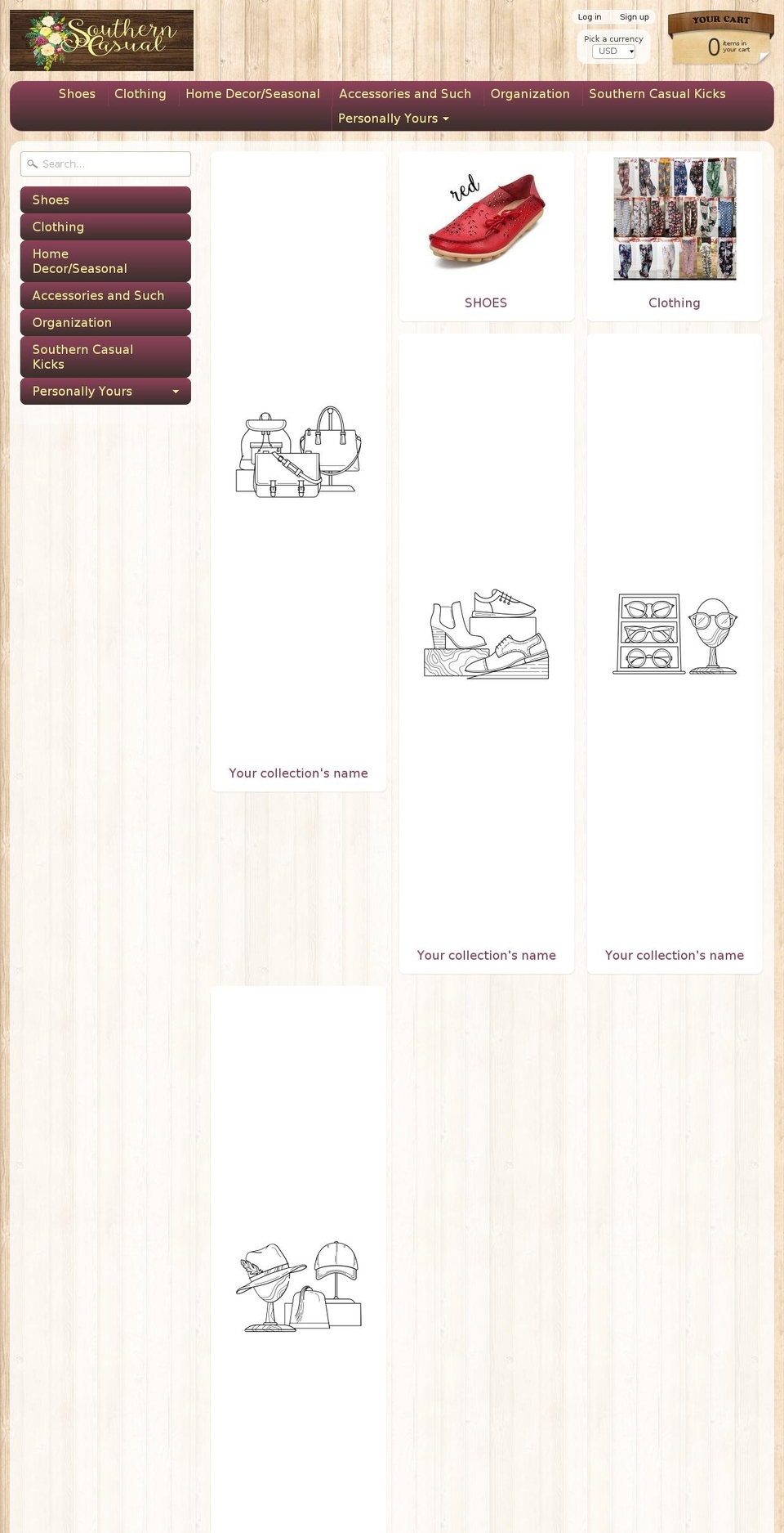 southerncasual.net shopify website screenshot